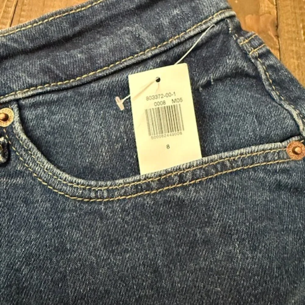 Old Navy High Rise Secret Smooth Pockets Blue Denim Skirt Women's Size 8